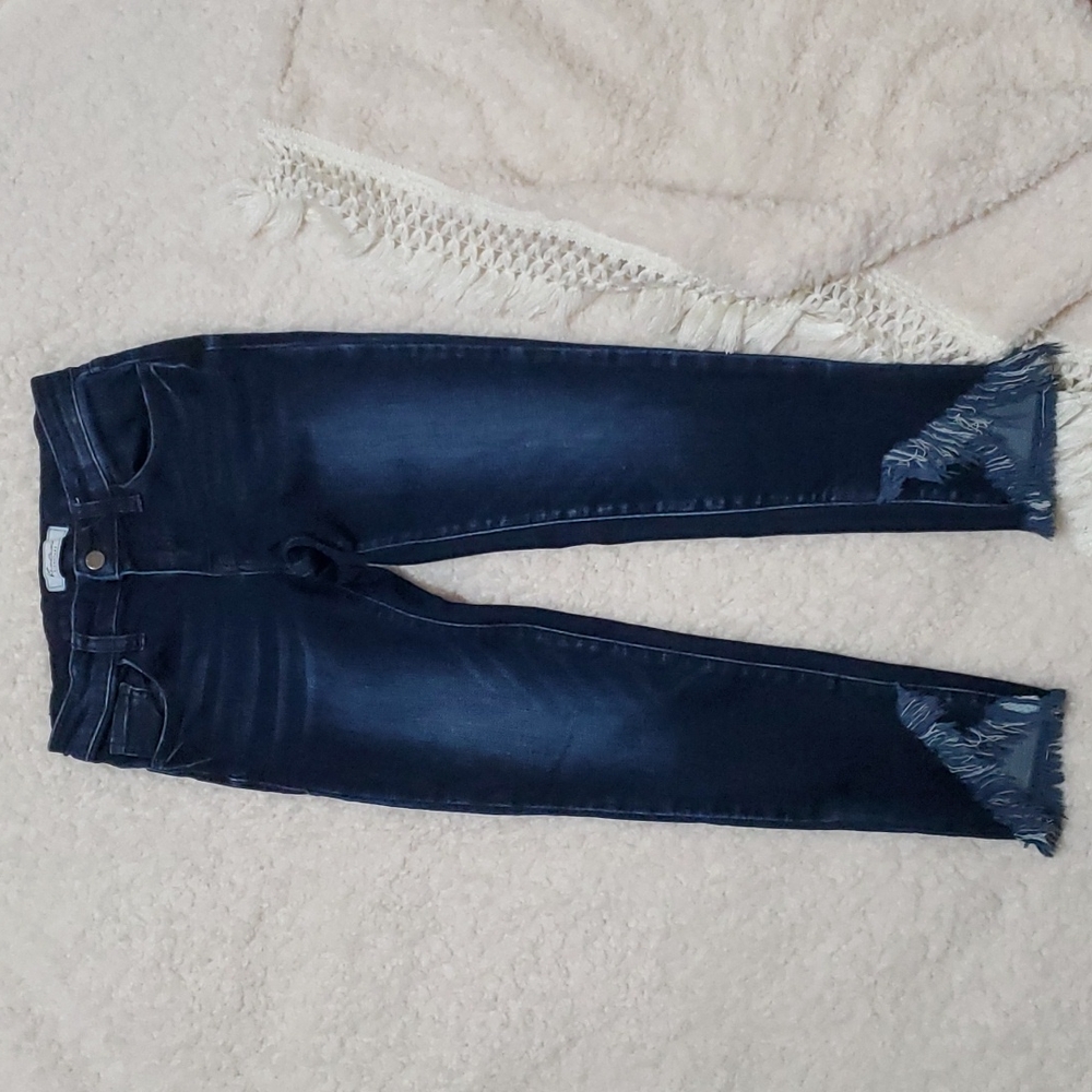 KanCan girls sz 12, Estilow, cut#33036, skinny jeans, fringed legs, tulip hem,